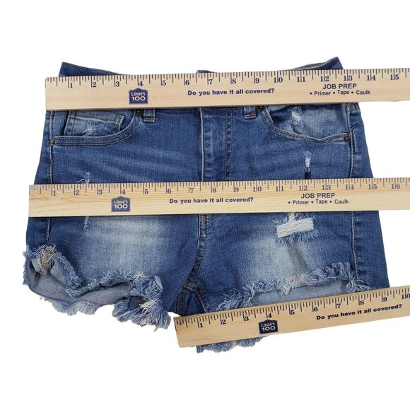Wax Micro Jorts sz S Women Hean Shorts Min8 Destructed Frayed Raw Hem Y2K 90s - Picture 3 of 8